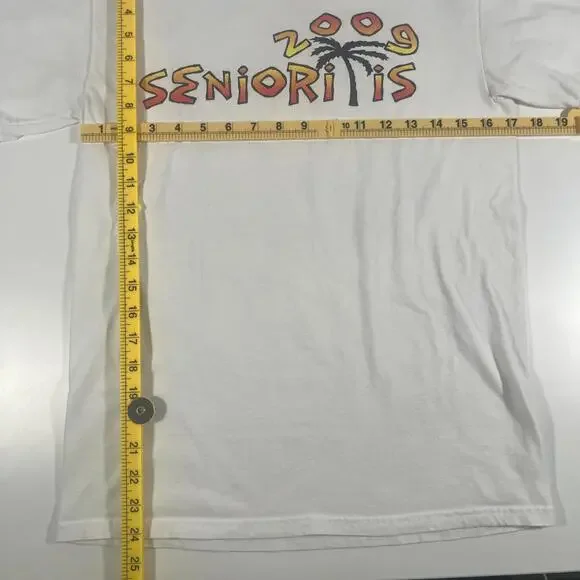 2009 Senioritis Gildan T-Shirt Retro Graphic Tee Senior Graduation - Picture 4 of 5